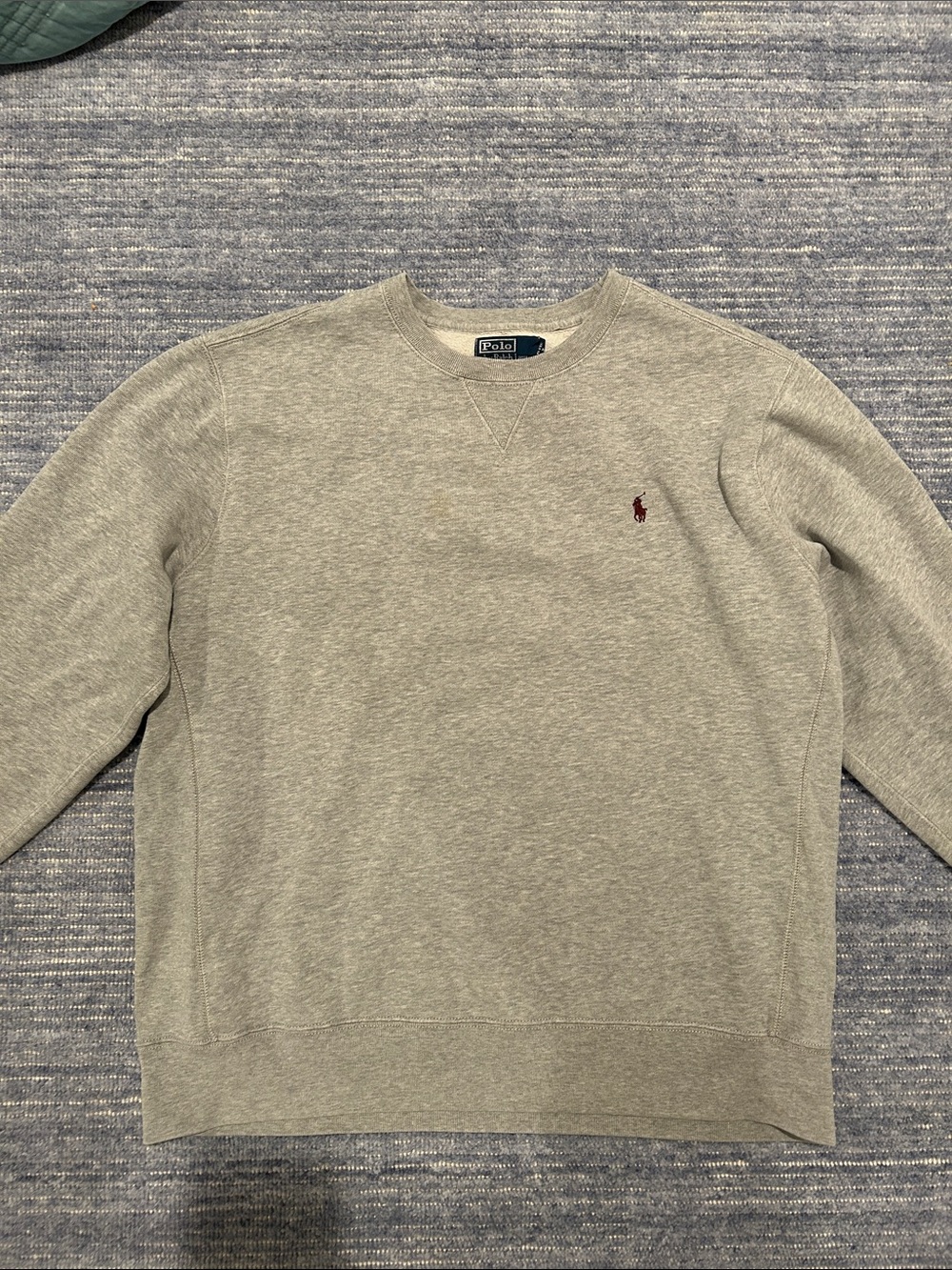 Polo by Ralph Lauren Gray Crewneck Sweatshirt with Maroon log